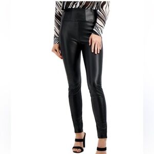 NWT GUESS  Black Corset faux leather Leggings!